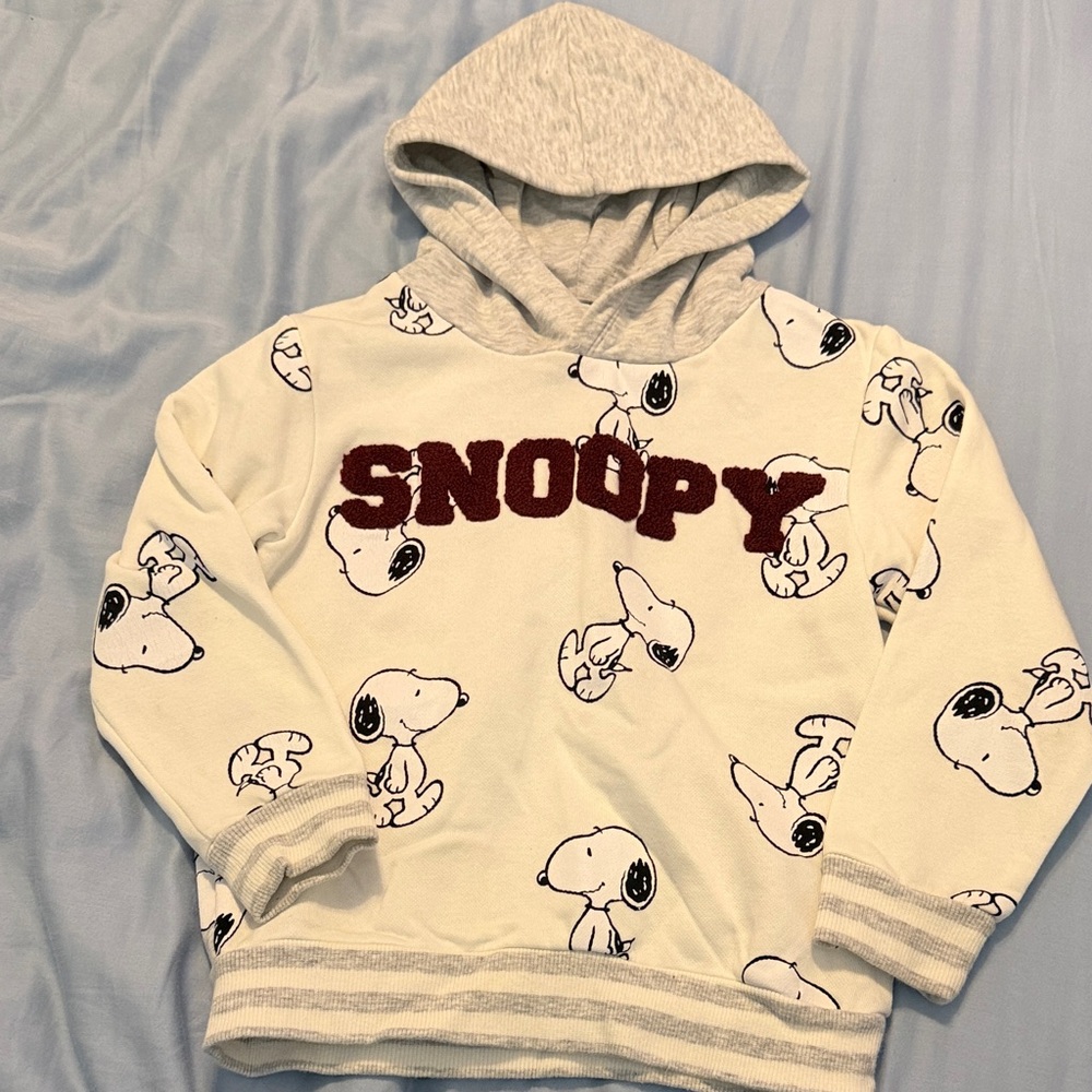 H&M Kids Snoopy Hoodie - White and Gray SEE DESCRIPTION